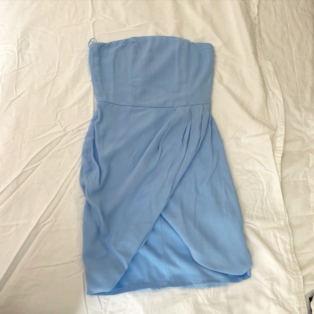 Superdown Strapless Cross Mini Dress - image 1